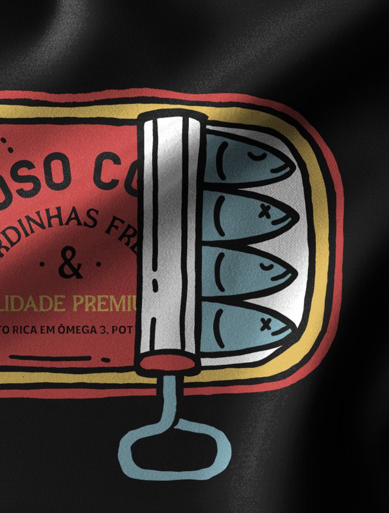 Camiseta Hermoso Sardinha Preta