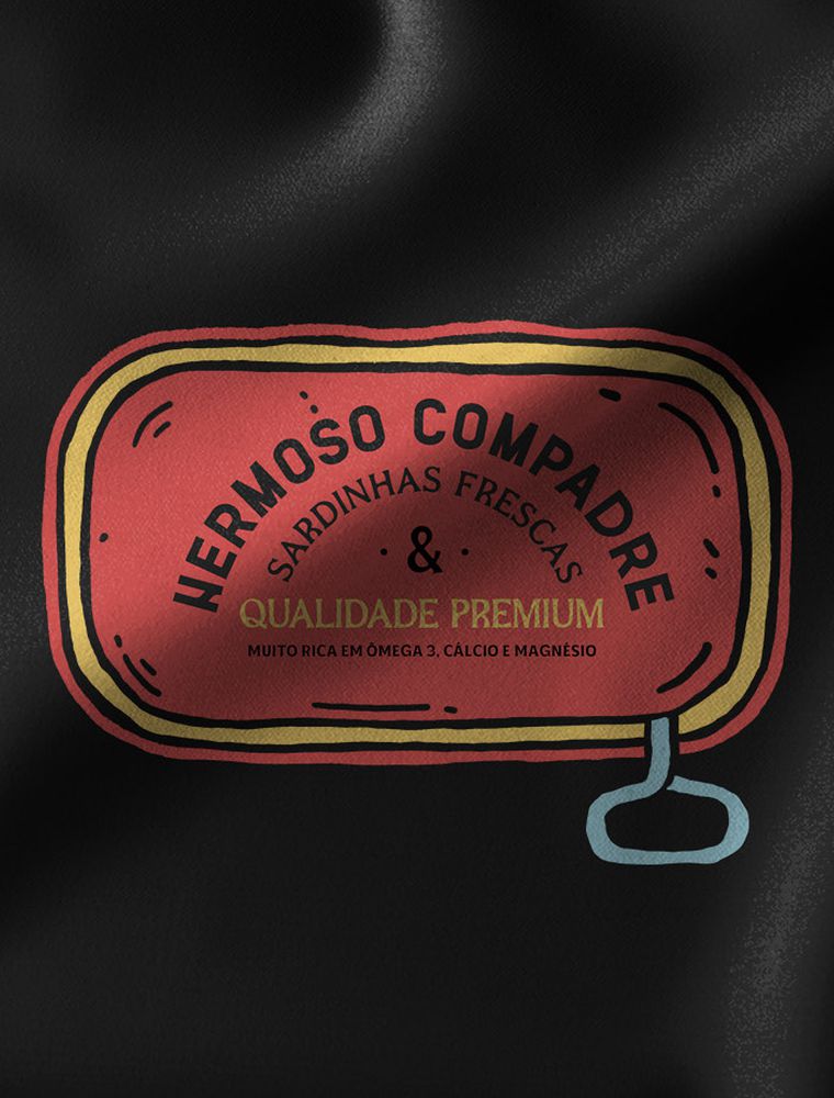 Camiseta Hermoso Sardinha Preta