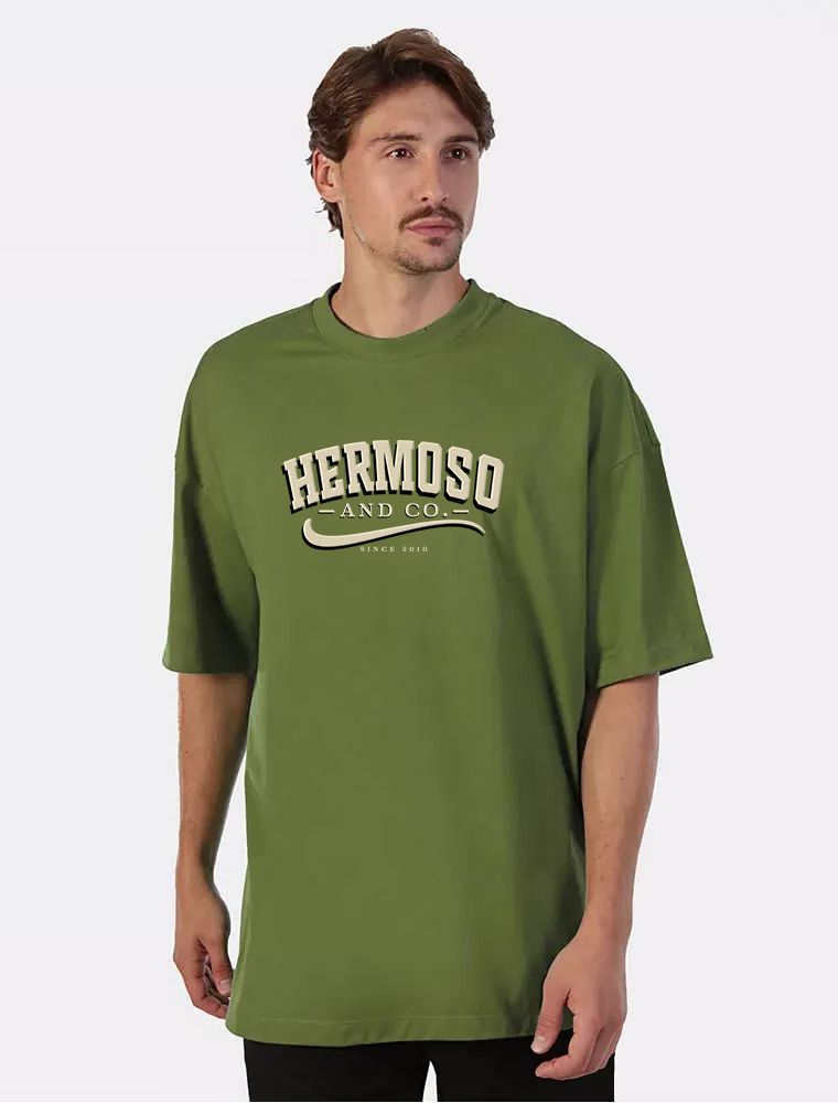 Camiseta Oversized Verde Oliva HERMOSO 