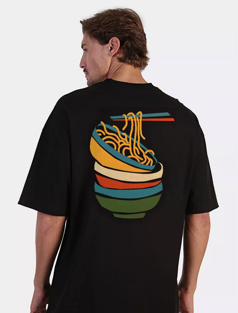Camiseta Oversized Hermoso Lamen Preta - Hermoso Compadre