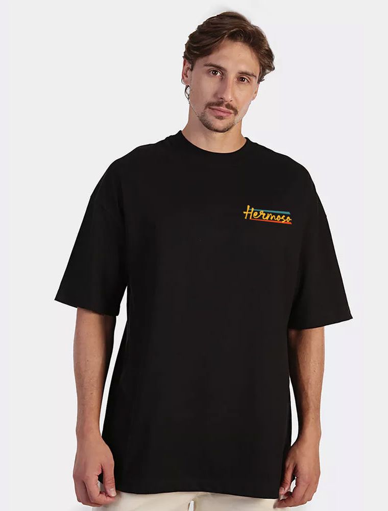 Camiseta Oversized Hermoso Lamen Preta - Hermoso Compadre