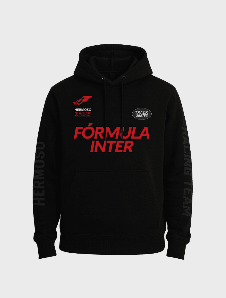 Moletom Hermoso Formula Inter Com Capuz Preto - Hermoso Compadre