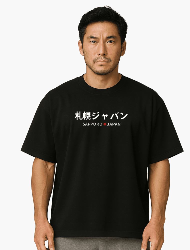 Camiseta Oversized SAPPORO Street Heavy Preta