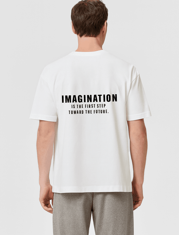 Camiseta Oversized IMAGINATION Street Heavy Off Wh... - Hermoso Compadre