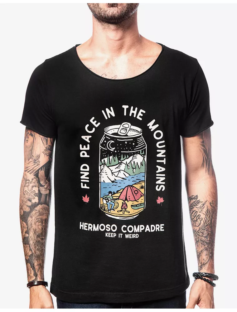 T-SHIRT PEACE IN THE MOUNTAINS - Hermoso Compadre