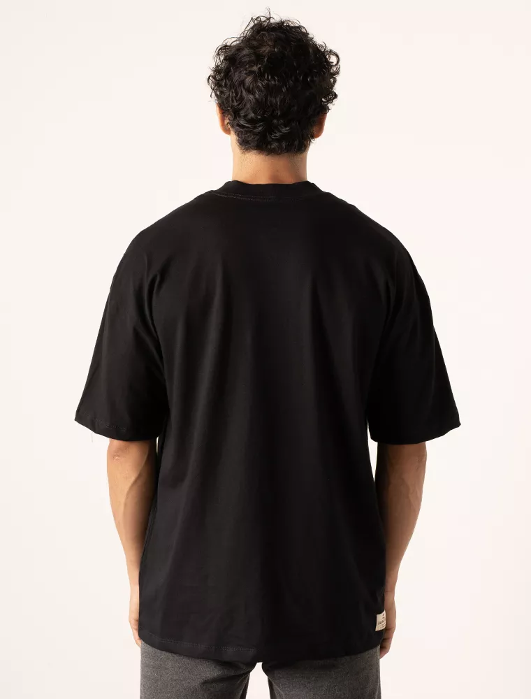 Camiseta Oversized SAPPORO Street Heavy Preta | Hermoso Compadre