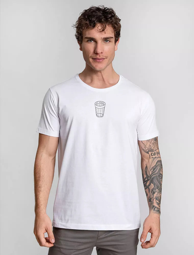 T-SHIRT YES PLEASE BRANCA - Hermoso Compadre
