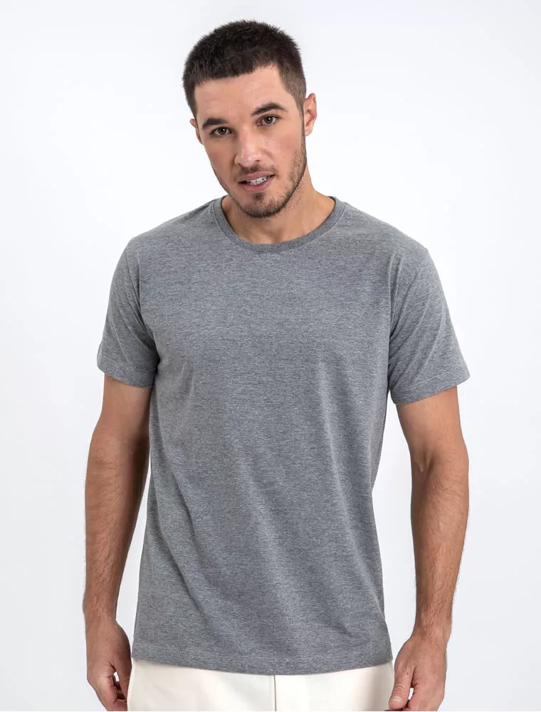 Camiseta Básica Cinza Escuro - Hermoso Compadre