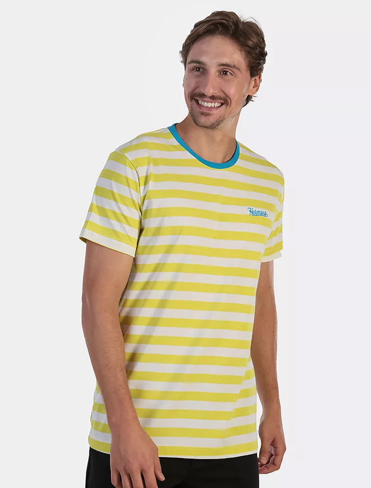 Camiseta Ringer Listrada Verde