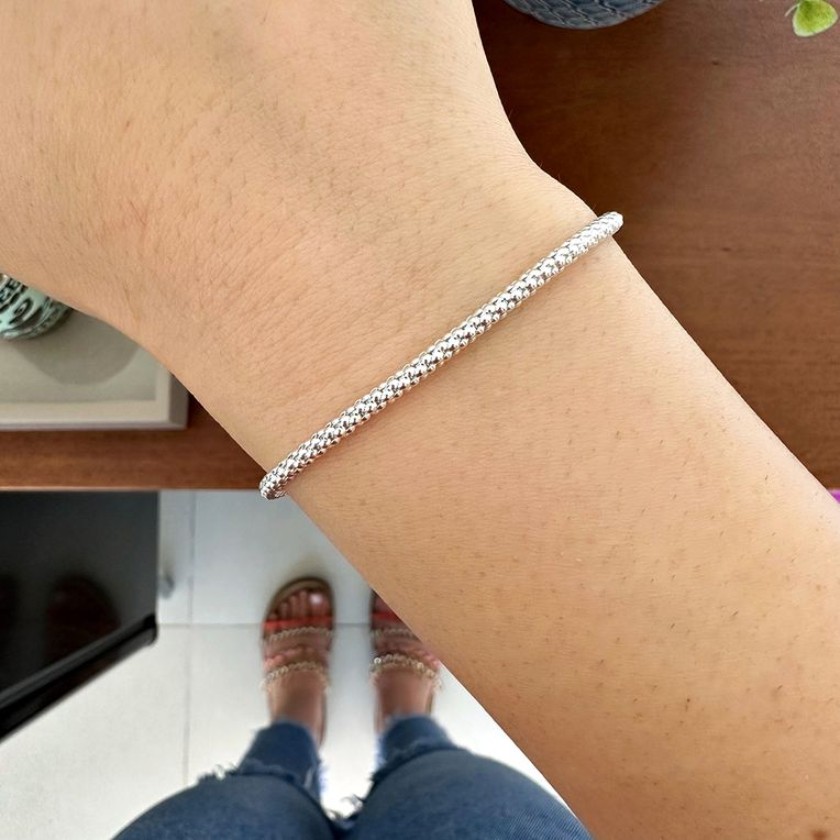 Pulseira Pipoca em Prata 925