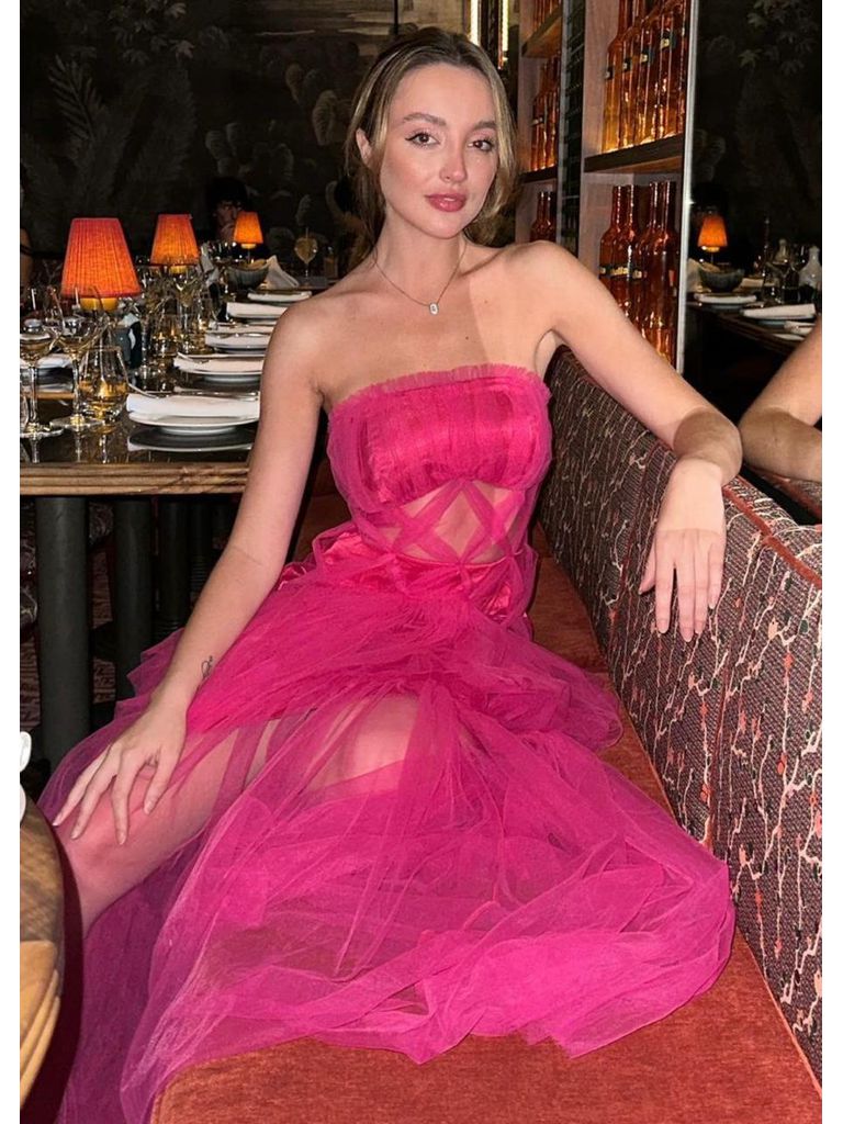 Vestido Tule Cannes Pink - Fika Beachwear