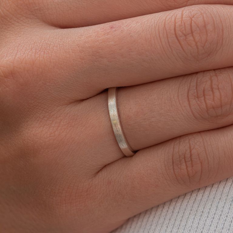 Aliança de Namoro em Prata Esterlina 925 Espirita 3mm - Par (Bazar Rosê)