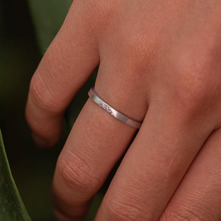 Aliança de Namoro em Prata Esterlina 925 Espirita 3mm - Par (Bazar Rosê)