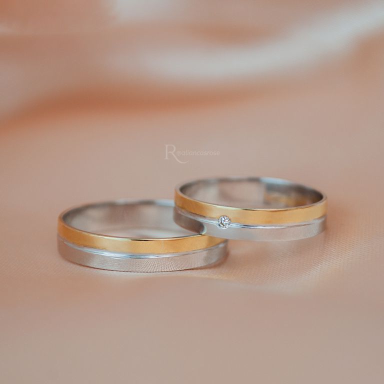 Aliança de Casamento em Ouro 4mm Mister - Par
