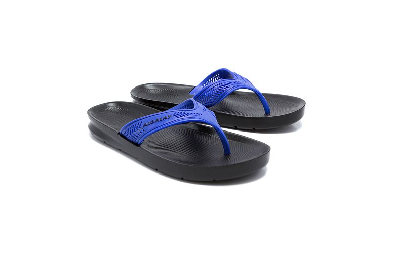 Chinelo Alcalay Masculino - CH029 PRETO/TIRA AZUL ROYAL - CALÇADOS ALCALAY