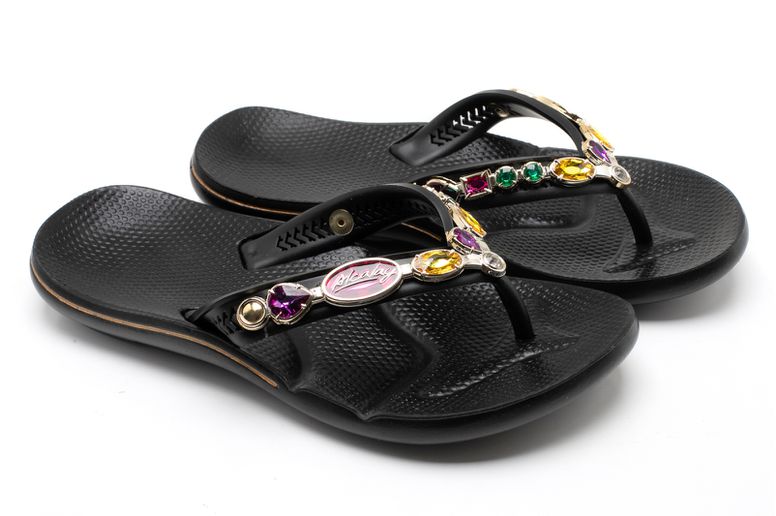 Chinelo Anatômico Alcalay Feminino de Resina - CH06 PRETO/TIRA PRETA C... - CALÇADOS ALCALAY