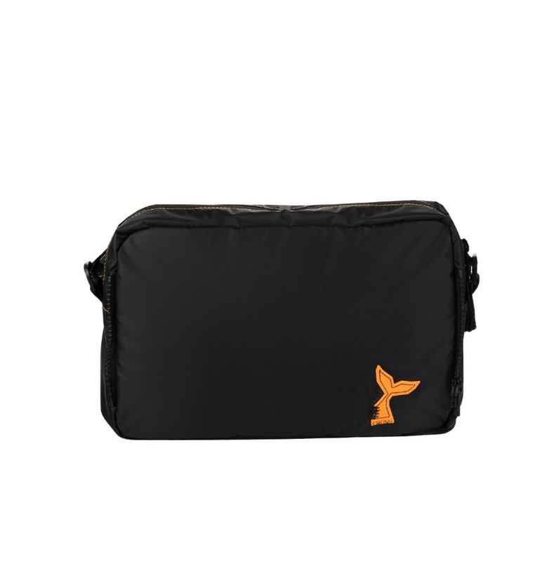 pochete jubarte preto com laranja - centelhas + ma... - centelhas