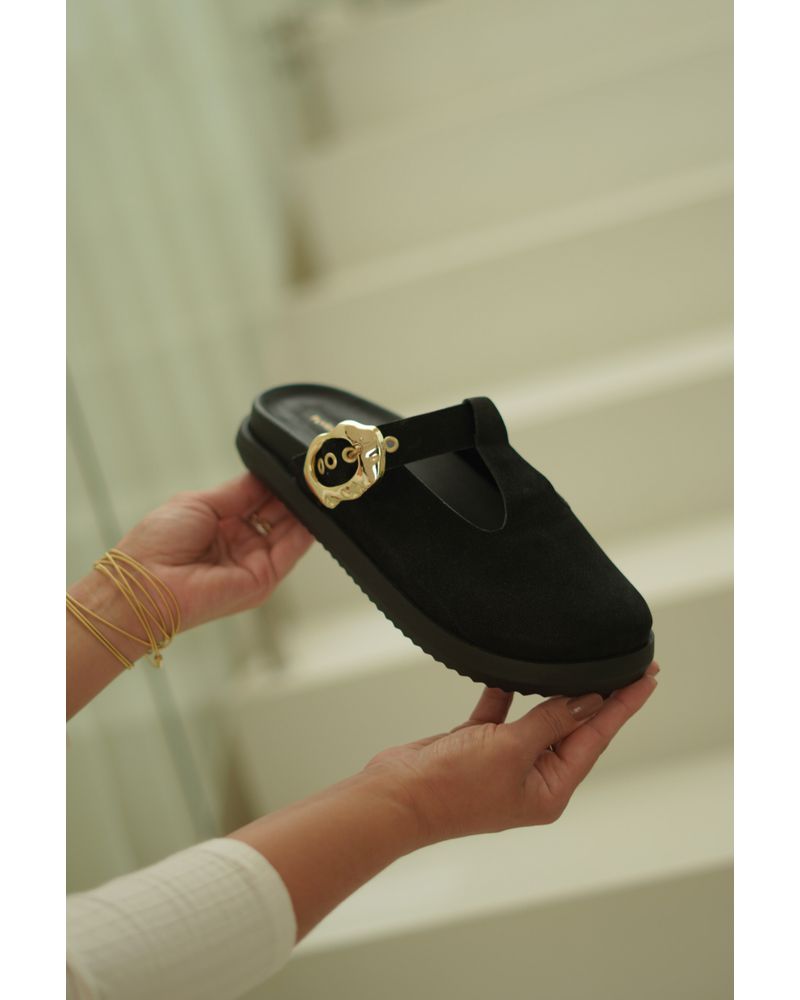 PIETRA - CLOG NOBUCK PRETO - FLUÍDA