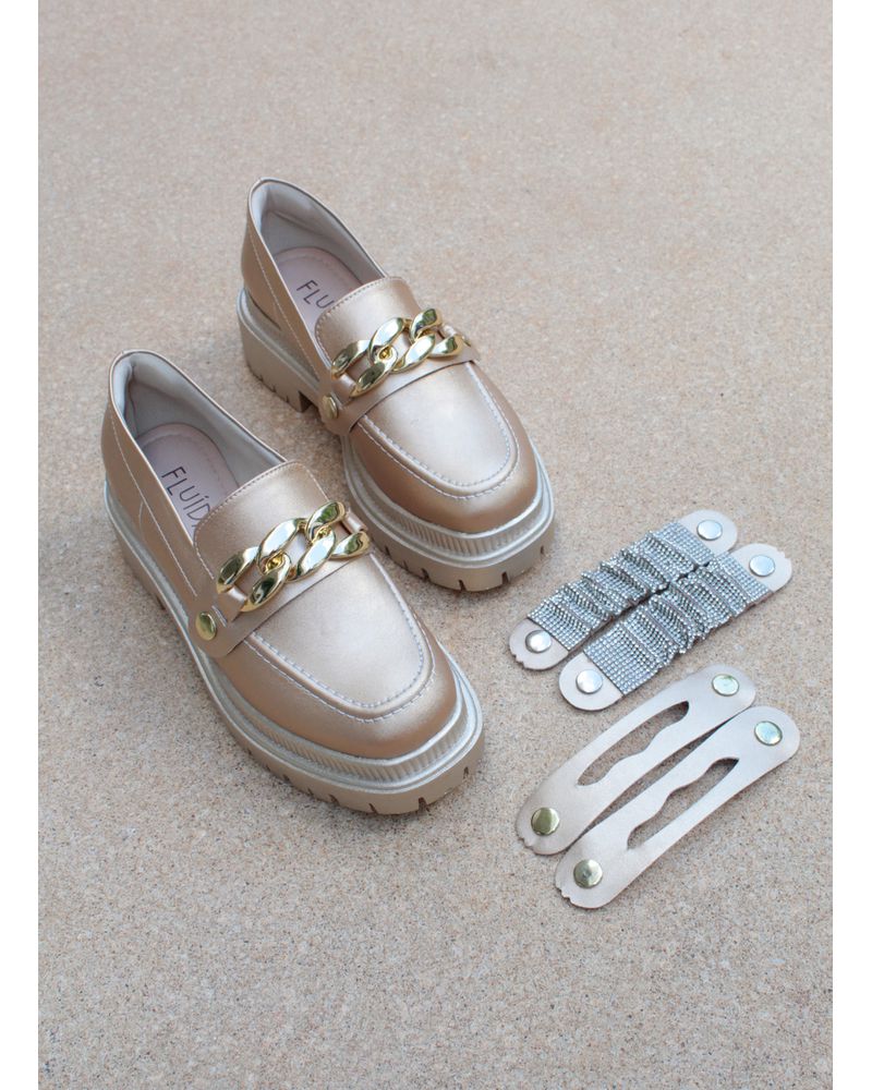 MOCASSIM 3 em 1 BETINA OURO LIGHT - FLUÍDA