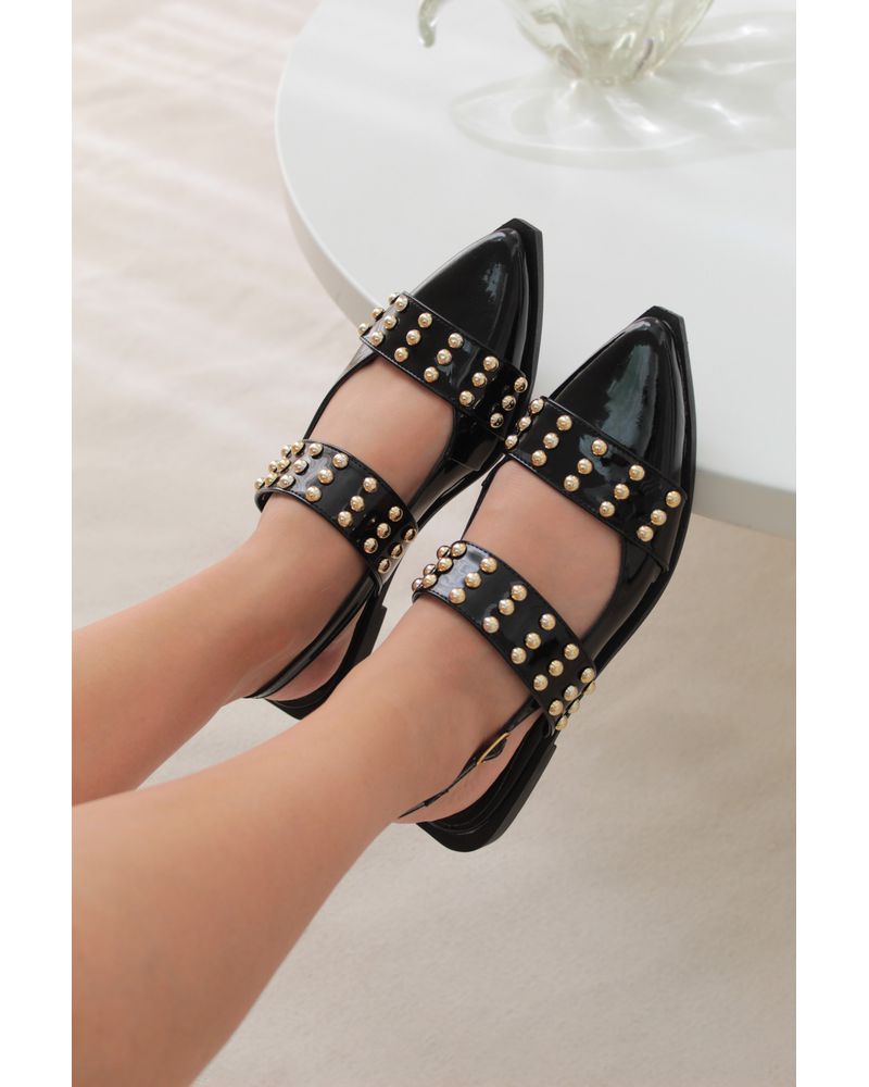 SLINGBACK SAPATILHA PRETA JADE - FLUÍDA