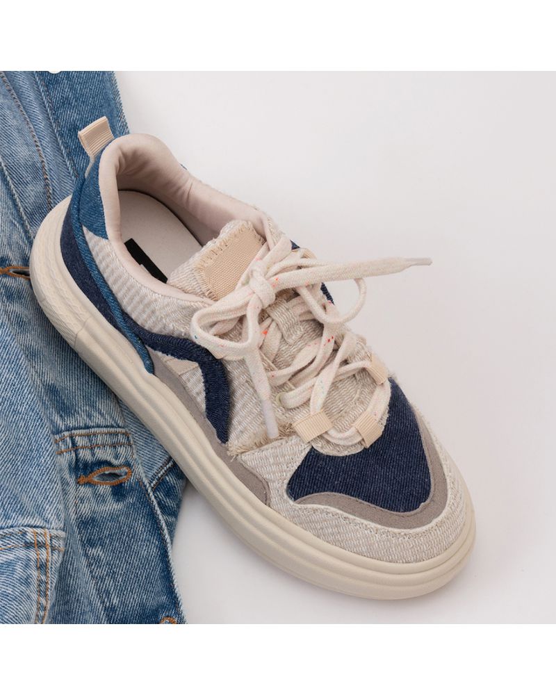 TÊNIS NICE PALHA COM JEANS - FLUÍDA