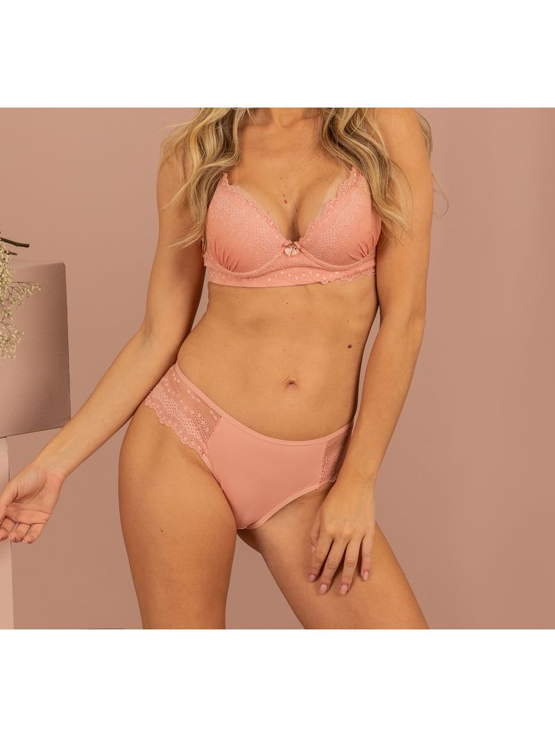 Conjunto Reforçado Rendado com Bojo 2032 - ROMANCE - LILA LINGERIE