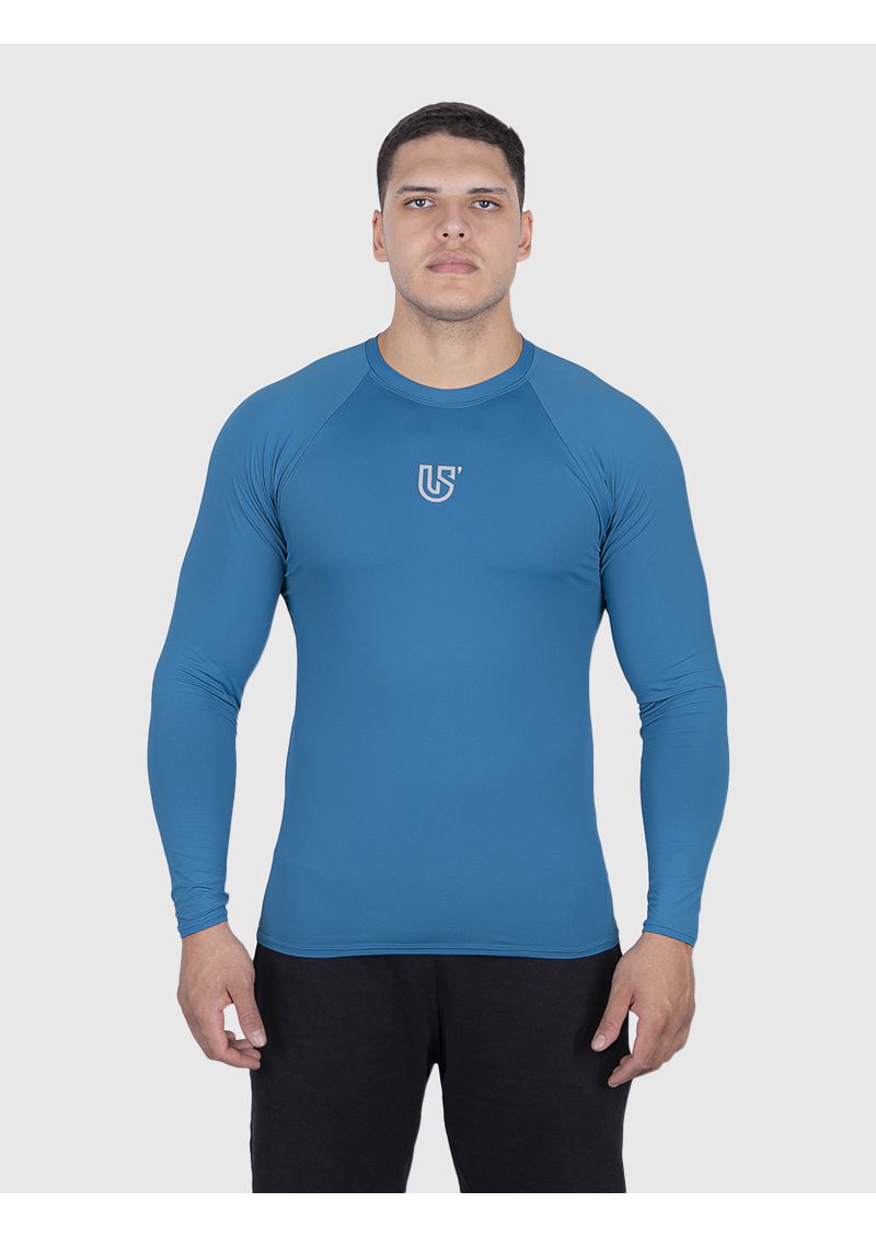 Camiseta Azul USUP Manga Longa de Poliamida Proteção Solar UV50+