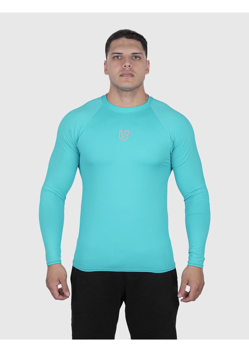 Camiseta Turquesa USUP Manga Longa de Poliamida Proteção Solar UV50+