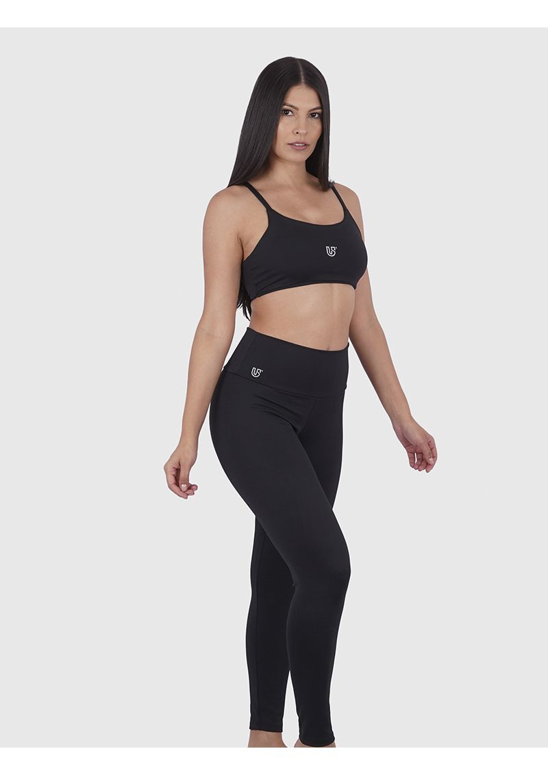 Legging Preto Usup Confort Poliamida UV 50+ Blackout