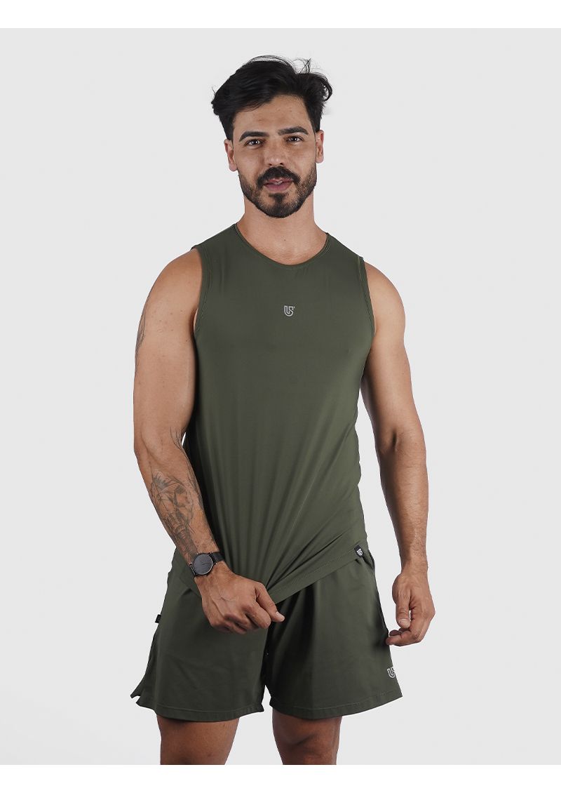 Regata Cold Usup Verde Militar Poliamida Uv 50+ 