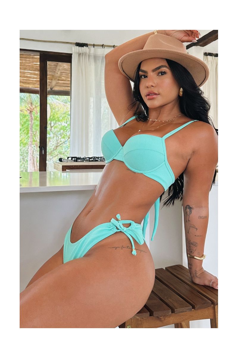 Biquíni Meia Taça Bojo Verde Água
