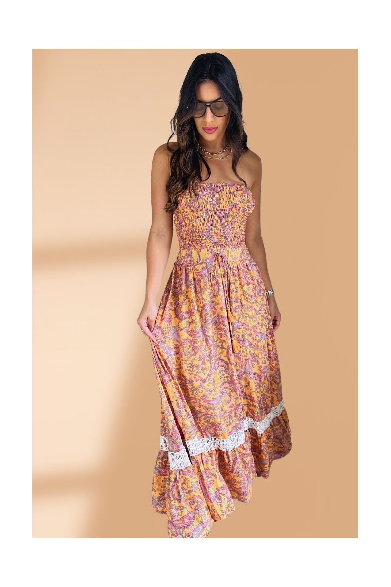 Vestido Seda Ambar