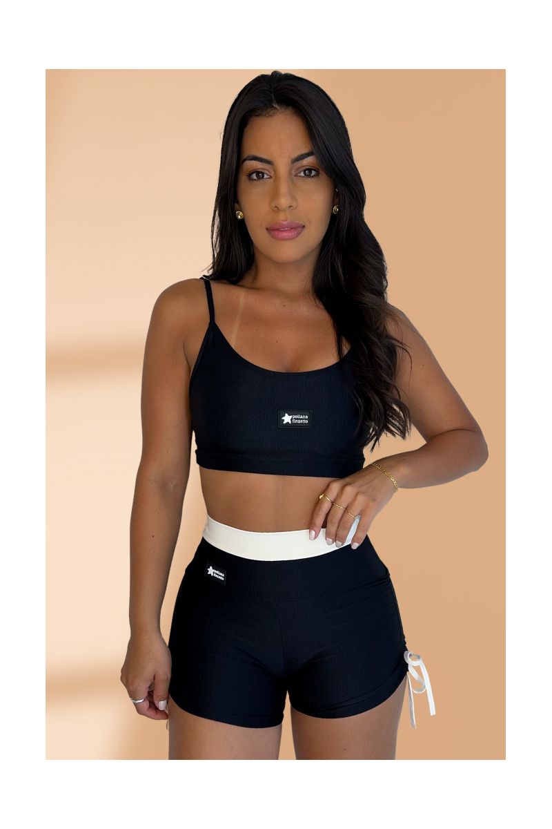 Conjunto Fitness Impulse Top Preto