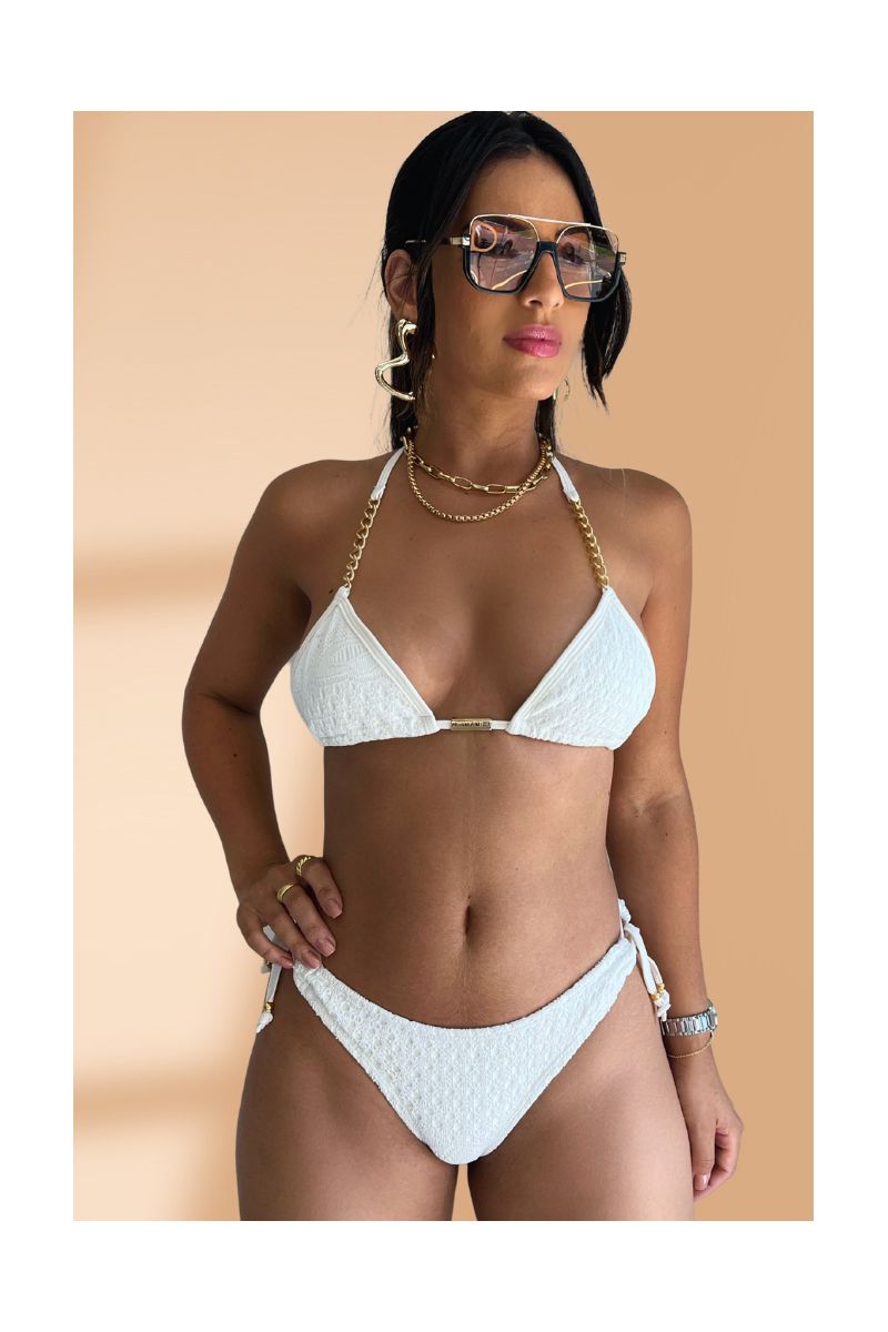 Biquíni Cortininha Correntes Renda Off Lolly 
