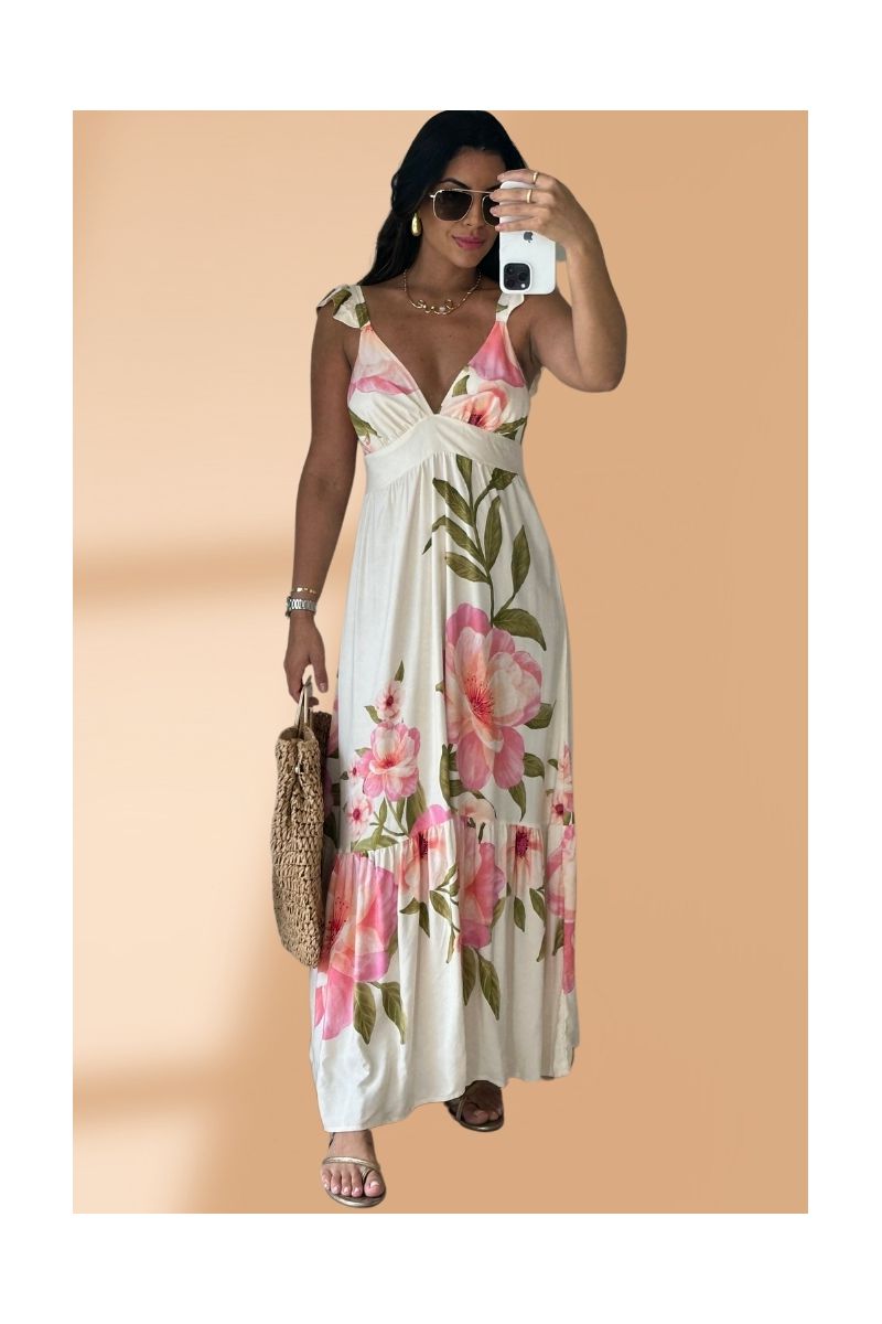 Vestido Viscose Flor