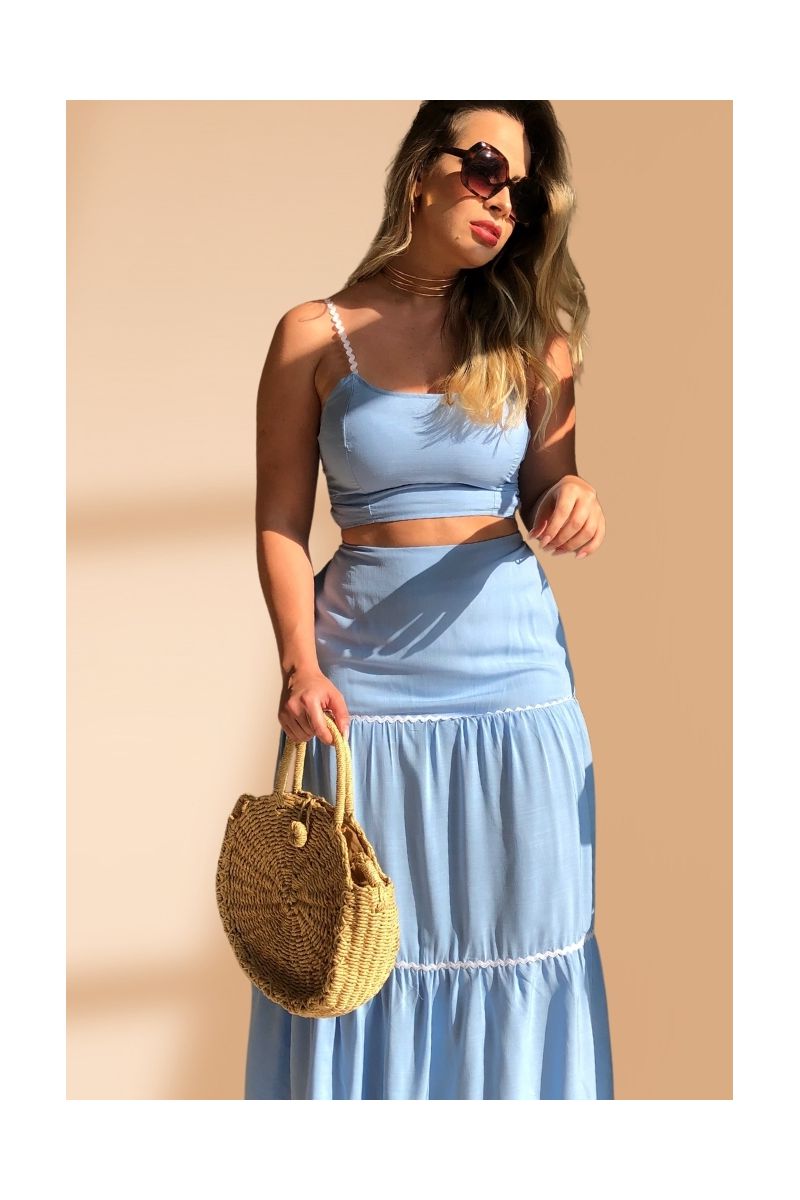 Conjunto Azul Viscose