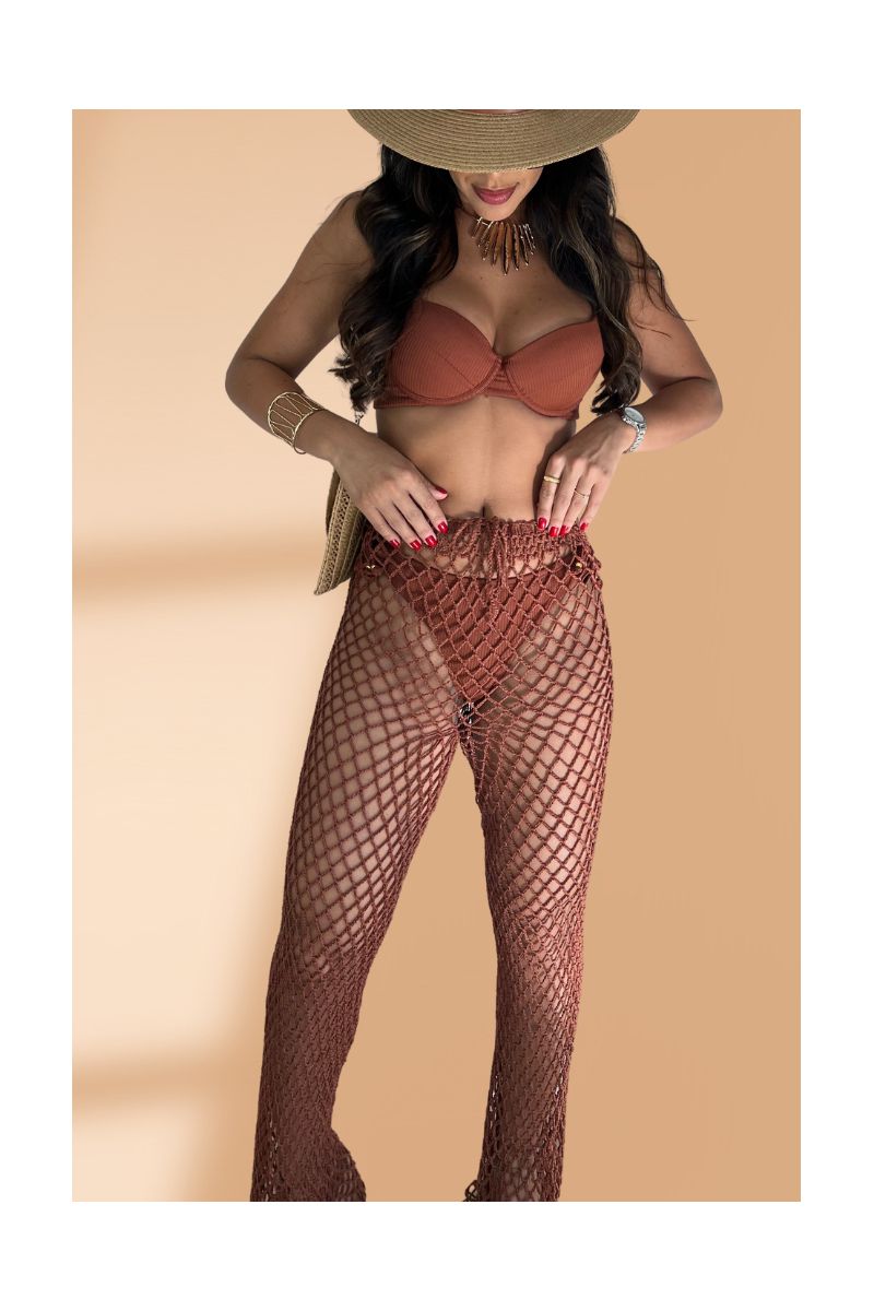 Calça Crochê Búzios Marrom