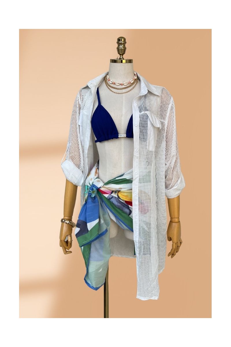 Saída de Praia Camisa Lua Branca