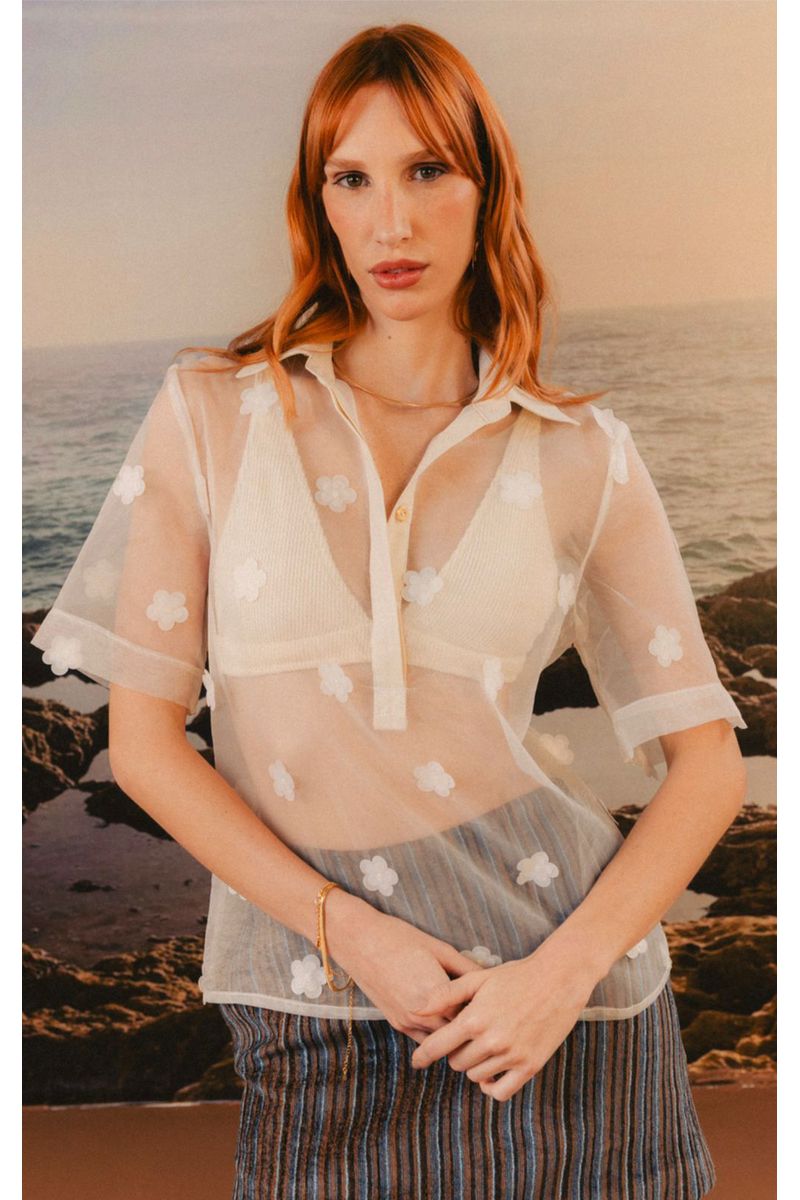 Blusa Agnes Bege Aquarella