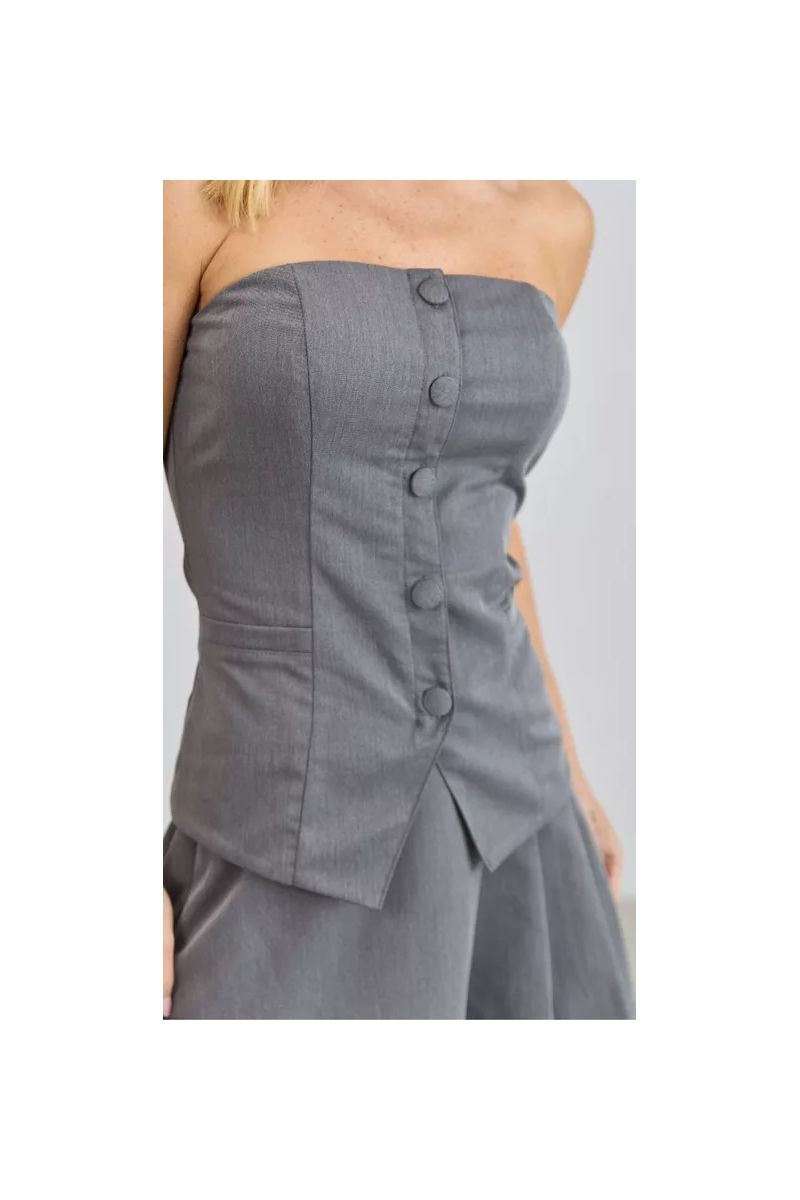 Top Corset Em Alfaiataria