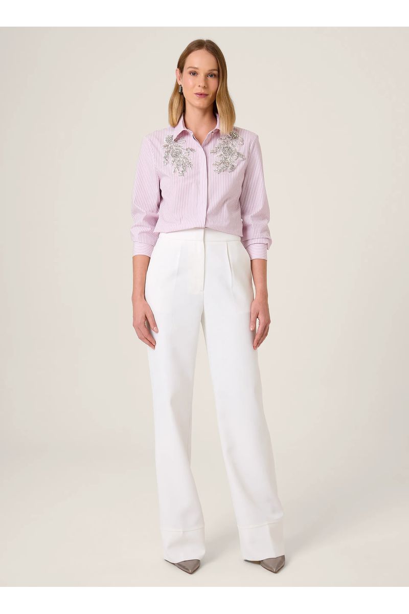 Calça Pantalona Crepe Dudalina Feminina
