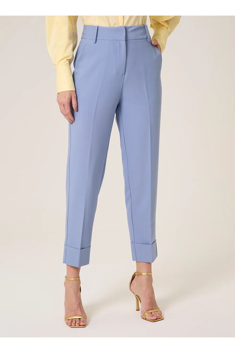Calça Reta Barra Larga Dudalina Feminina