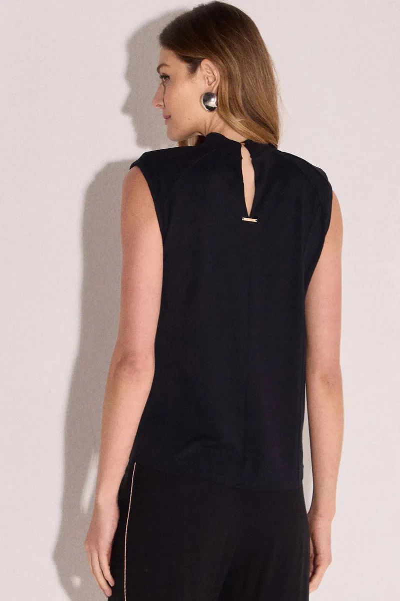 Blusa Muscle Em Molevisco Preto