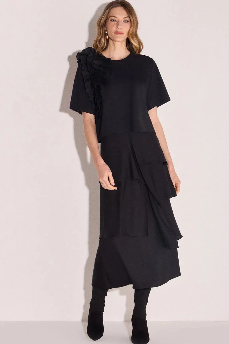 Blusa Com Babado Em Meia Malha