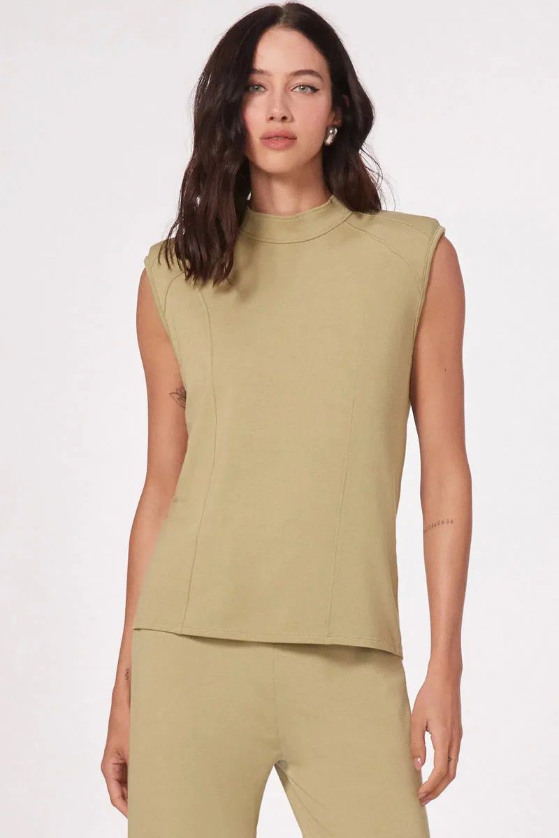 Blusa Muscle Em Molevisco Verde Claro