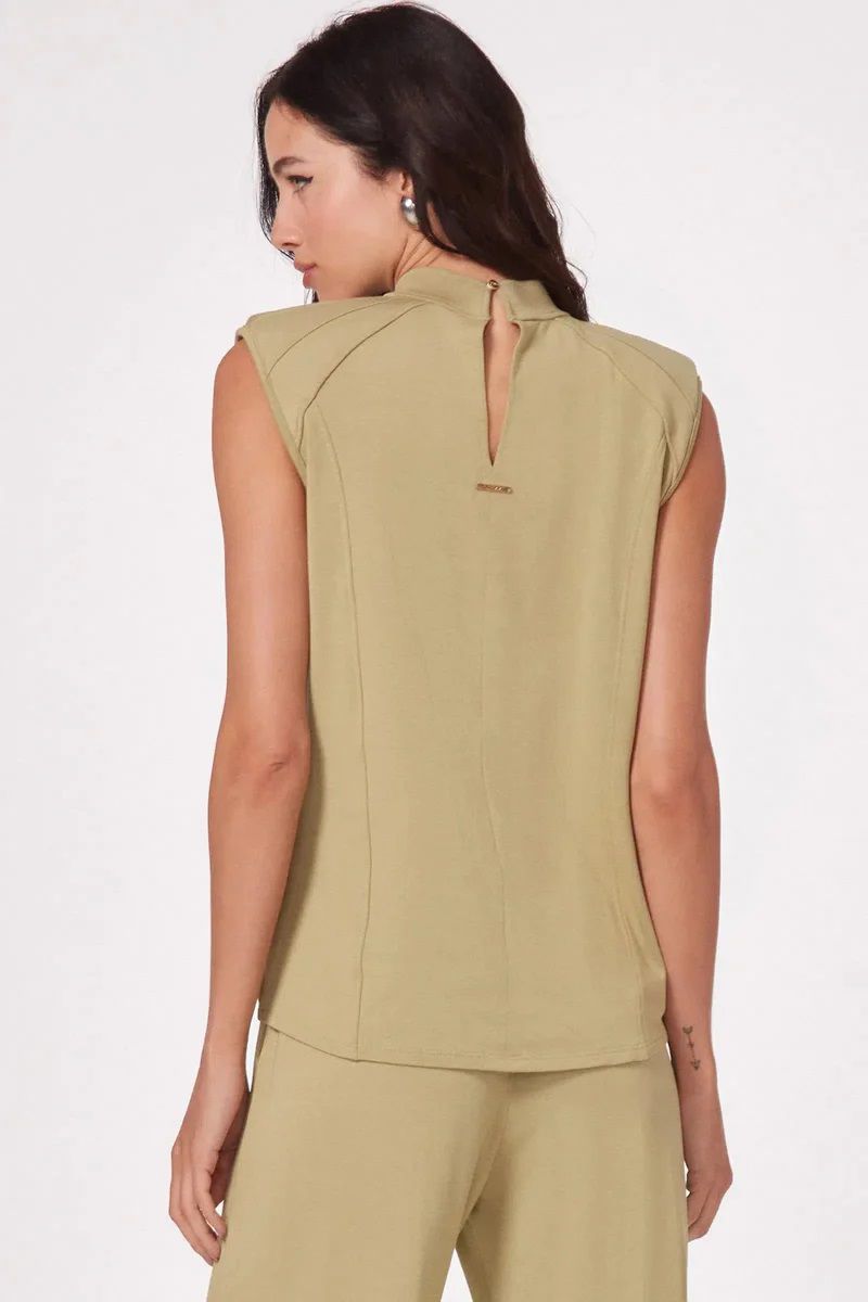 Blusa Muscle Em Molevisco Verde Claro