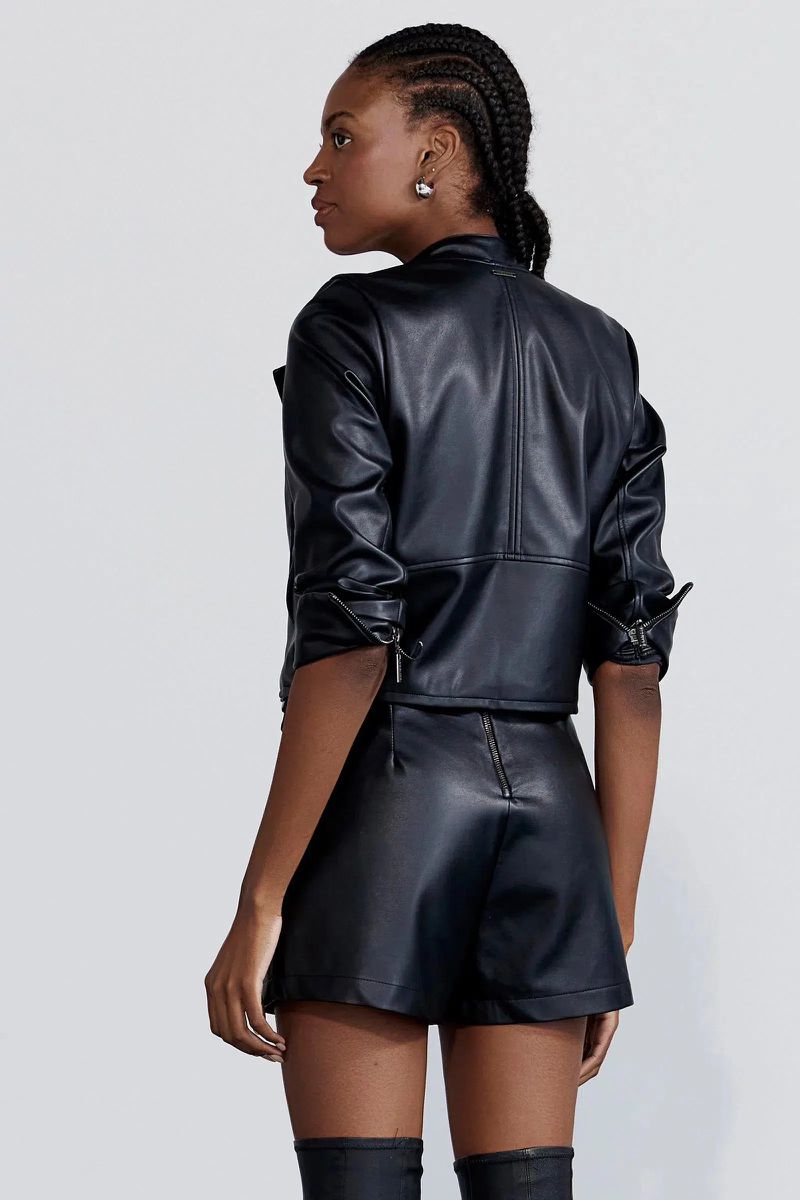 Jaqueta Biker Preto P.U.