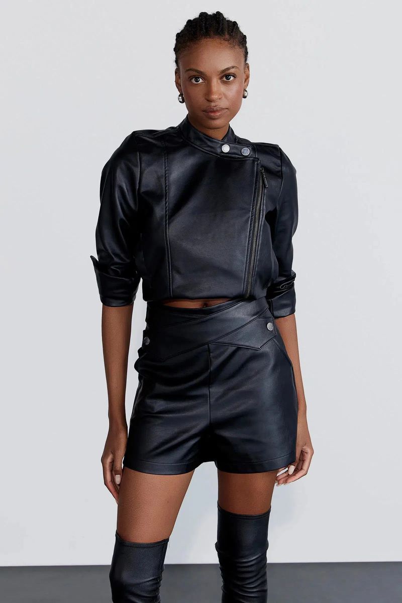 Jaqueta Biker Preto P.U.