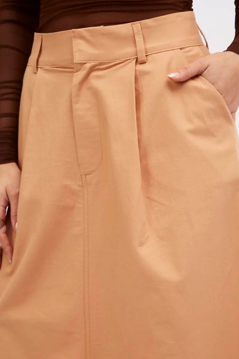 Saia Sommer Midi Bege Torrone