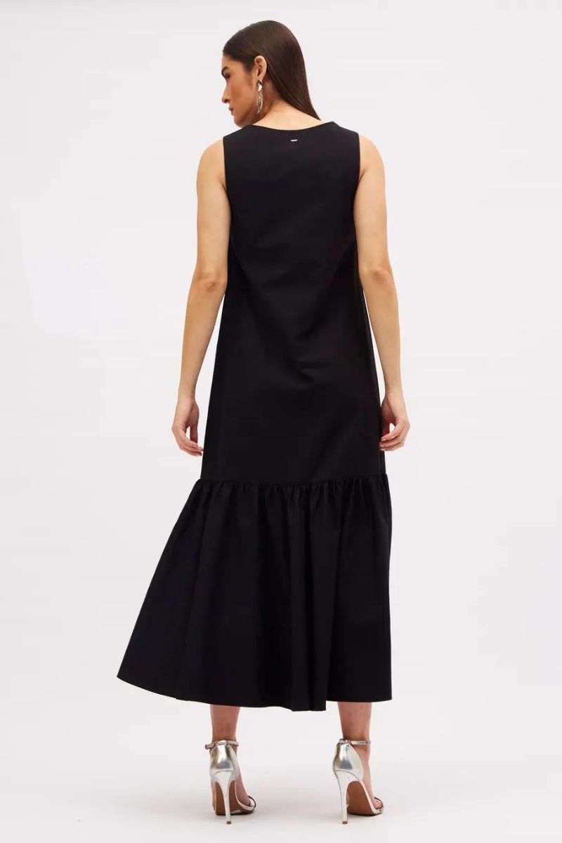 Vestido Sommer Tricoline Preto